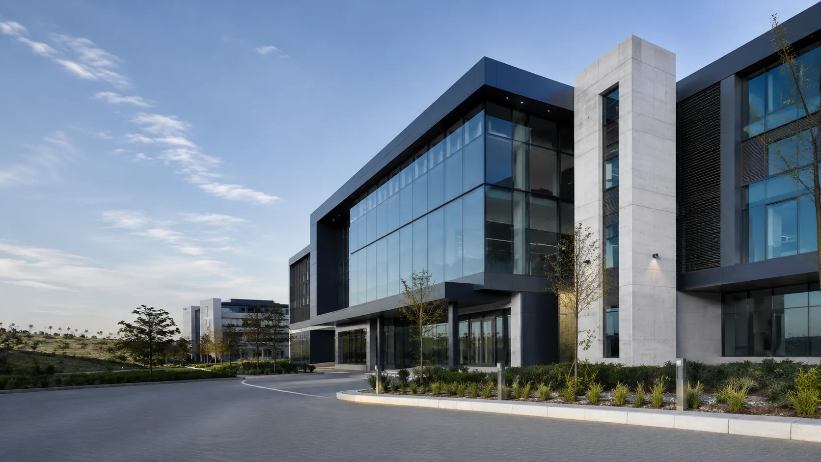Modern commercial building illustrating Elevare Building Solutions property maintenance focus